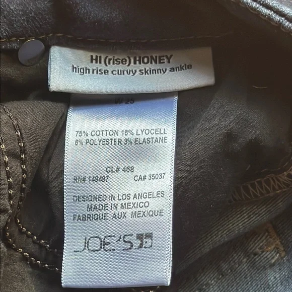 Joe's Hi (rise) Honey Skinny Jeans Size 25 - Picture 4 of 8